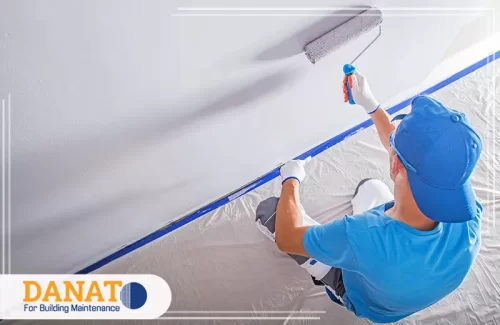 مقاول دهانات في الفجيرة 0545248958 شركة دانات اللؤلؤ استخدام أحدث أساليب العزل والشريط اللاصق لحواف جدران مثالية من شركة دانات