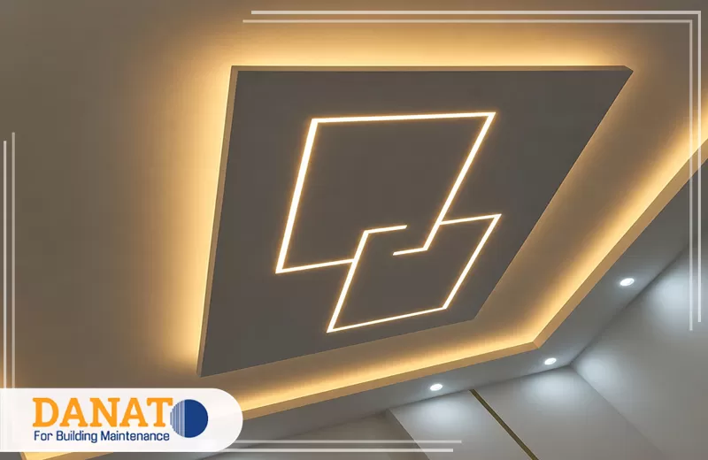 شركة تركيب جبس بورد في الشارقة 0545248958 دانات اللؤلؤ تنفذ شركة تركيب جبس بورد في الشارقة سقف مضيء بتصميم هندسي فاخر يمنح المكان إضاءة عصرية راقية بدقة لك
