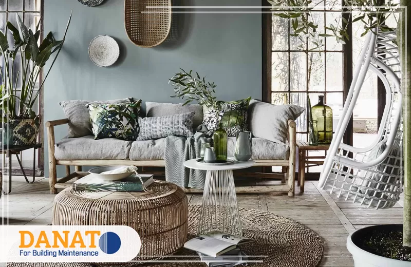 ديكور فلل في راس الخيمة 0545248958 دانات اللؤلؤ تنفذ شركة ديكور في راس الخيمة ديكور بوهو بالنباتات والخامات الطبيعية ليمنح الصالة حيوية وأناقة بوضوح