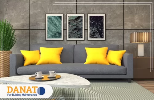 مهندس ديكور في الشارقة 0545248958 شركة دانات اللؤلؤ تصميم عصري متكامل لغرفة معيشة بألوان أنيقة وتنفيذ دقيق يبرز خبرتنا في التشطيبات والديكور.